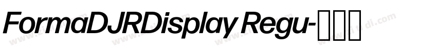 FormaDJRDisplay Regu字体转换